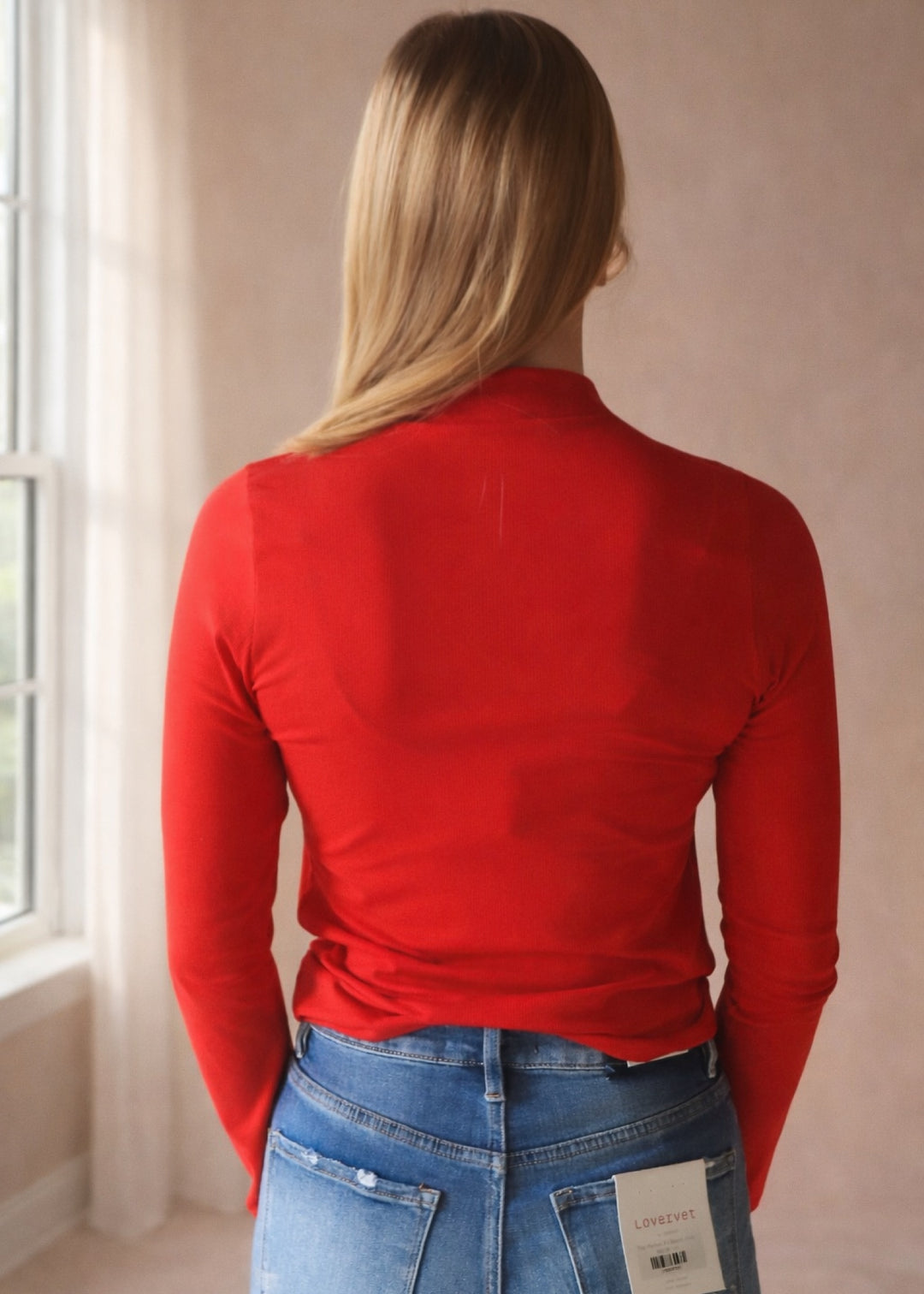 The Go-To Ribbed Turtleneck in Red