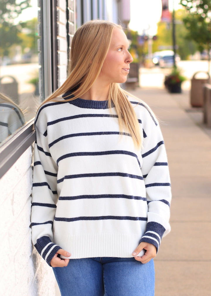 Audrey Oversized Striped Sweater