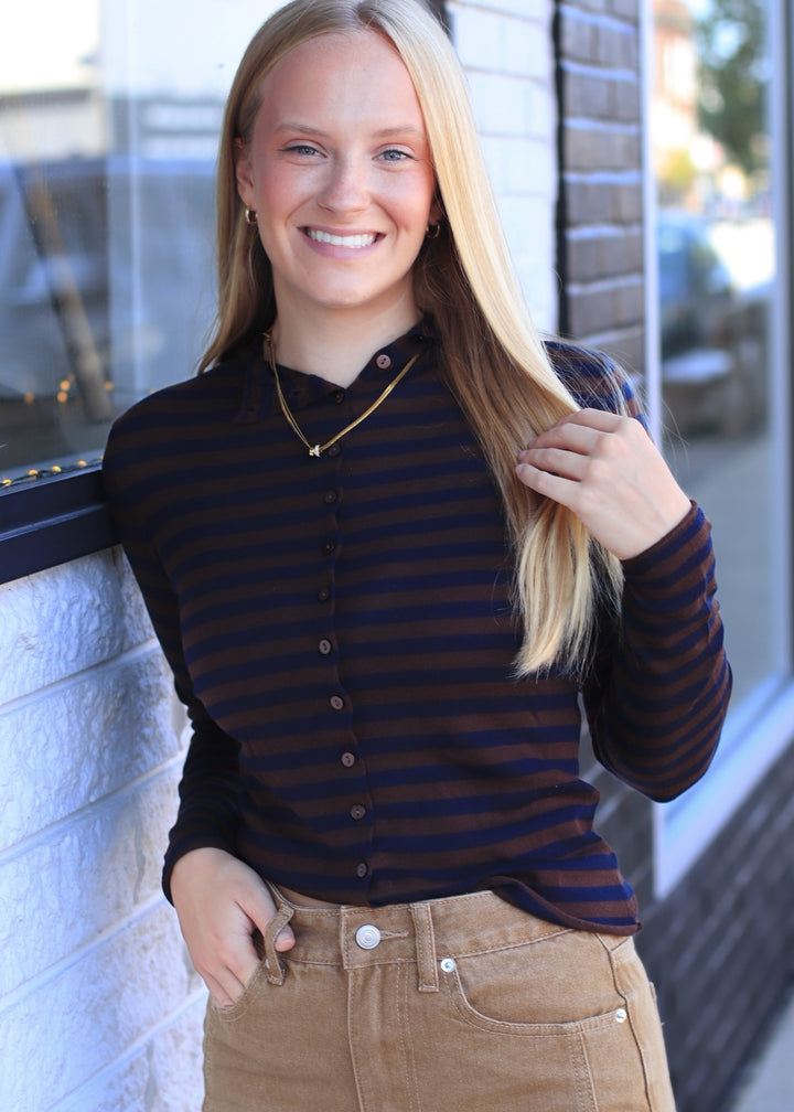 The Undone Stripe Cardigan