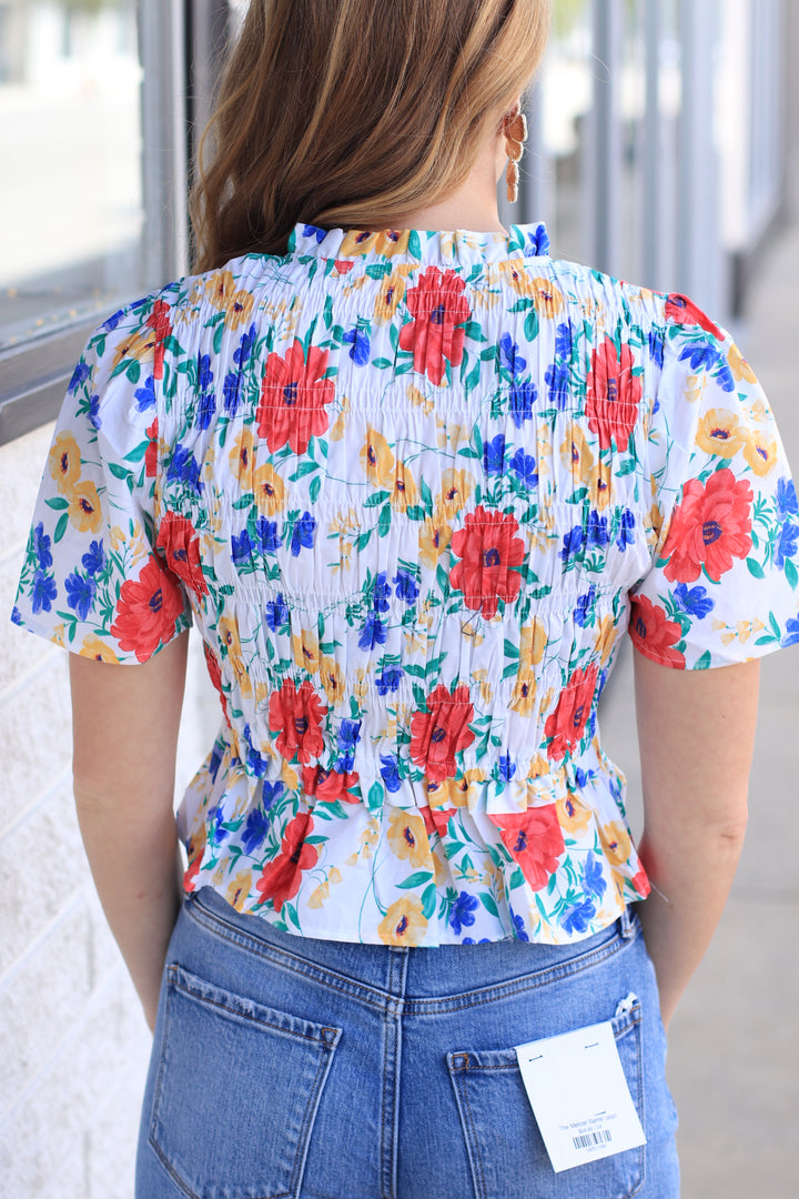 Elowyn Bloom Ruffle Tie Blouse