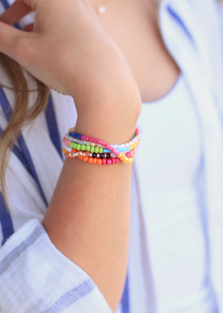 Boho Stack Stretch Bracelet in Multi