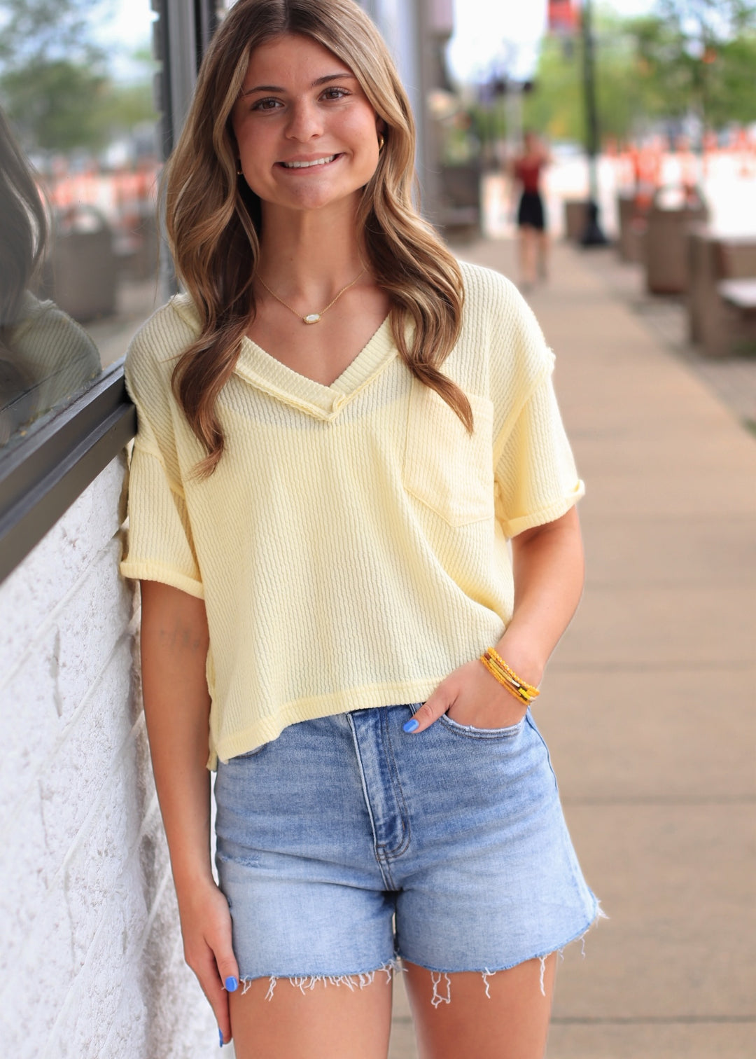 The Sunlit Seam Ribbed Top