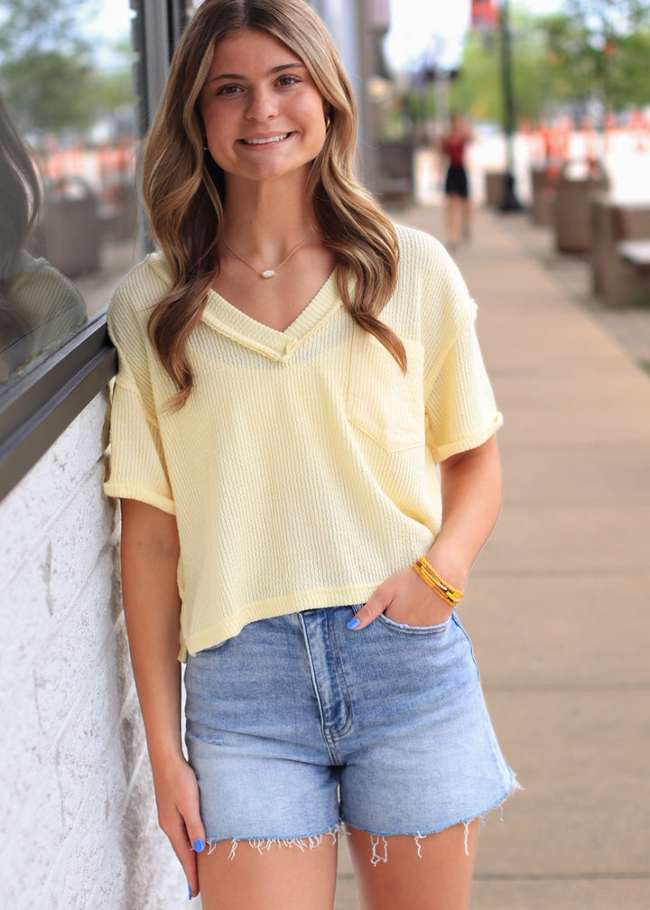 The Sunlit Seam Ribbed Top