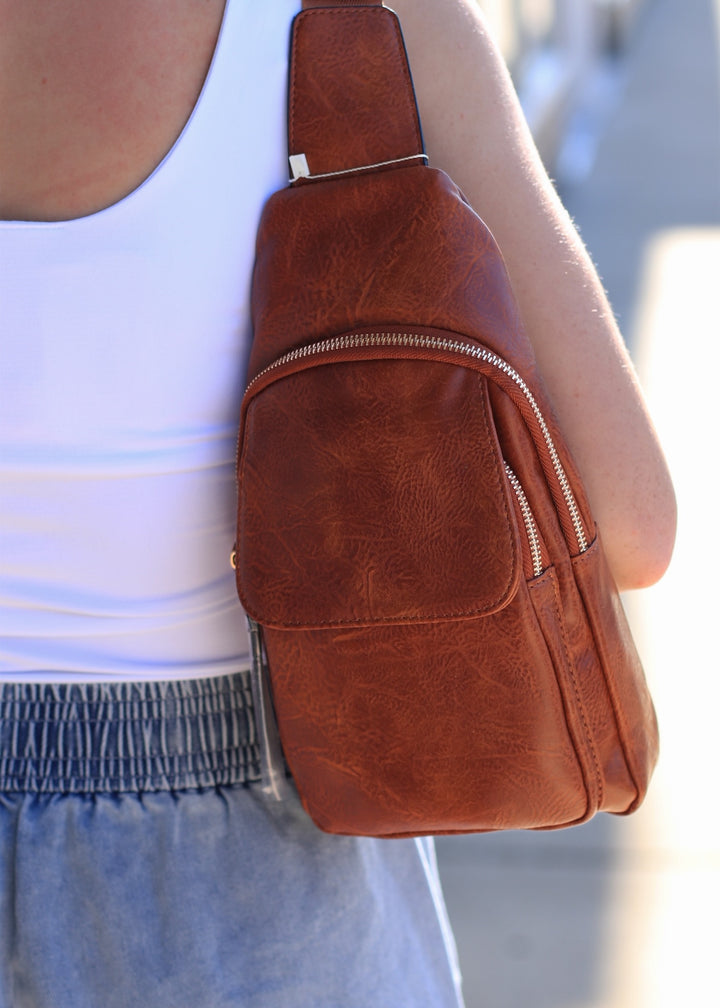 Vegan Leather Fashion Flap Sling Bag