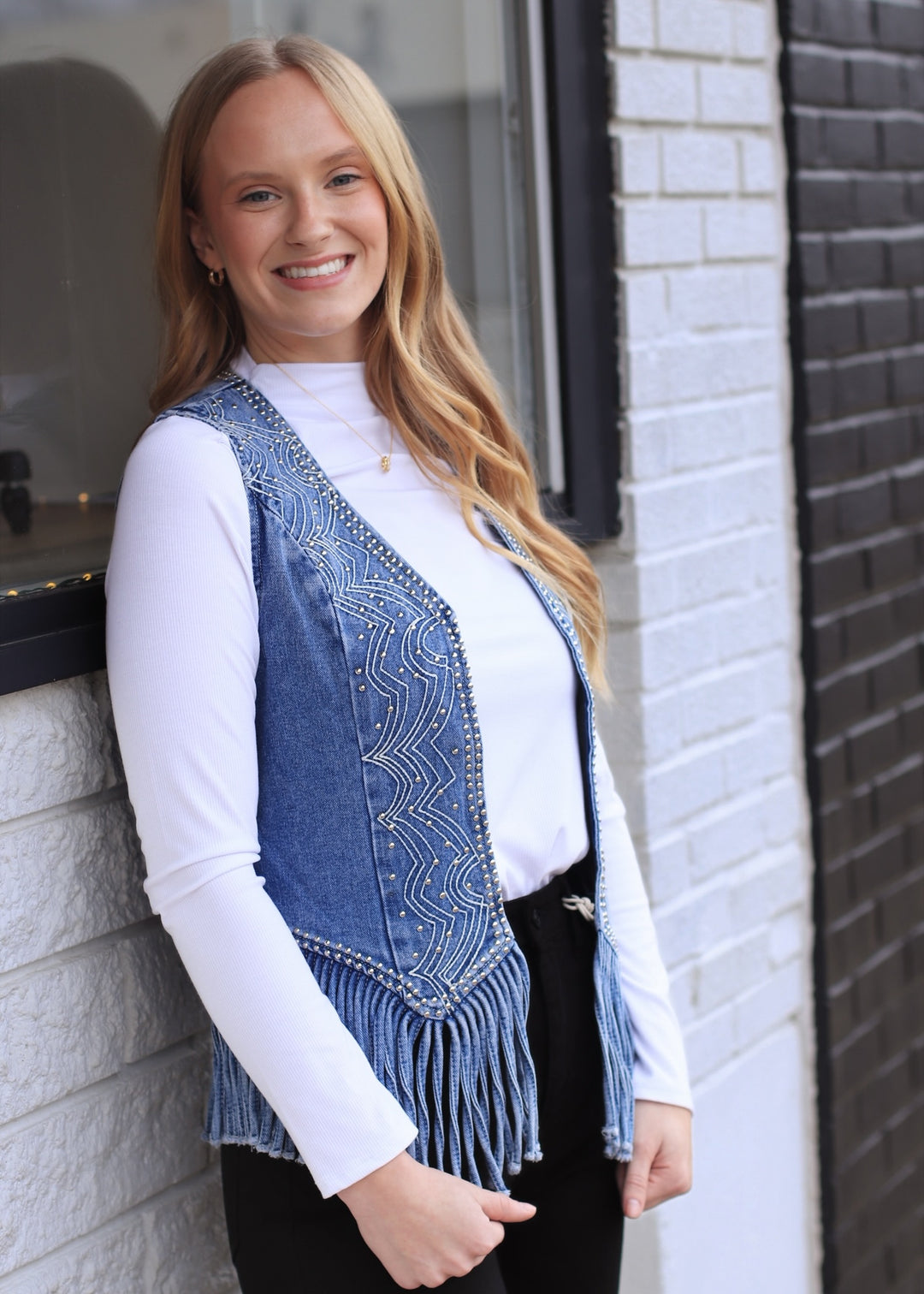 Desert Daze Fringe Denim Vest