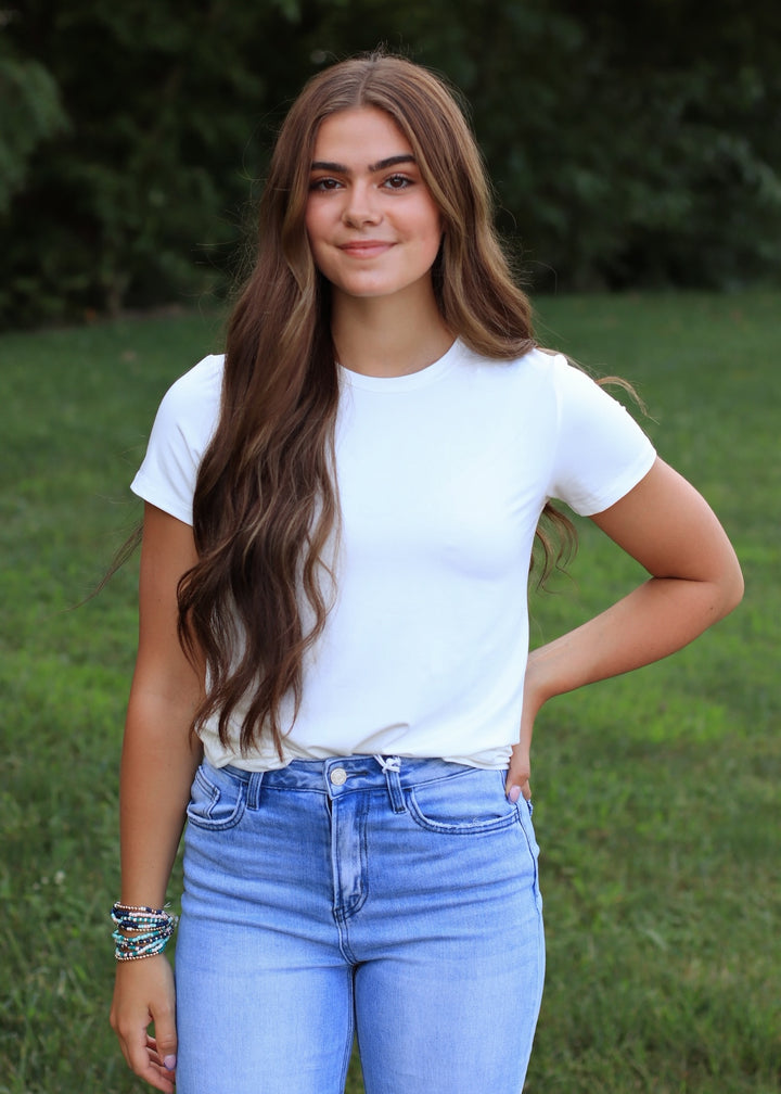 The Cloud Bamboo Tee in White
