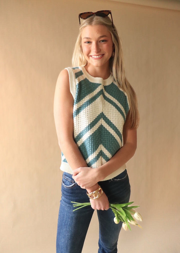 Lilly Chevron Sweater Vest