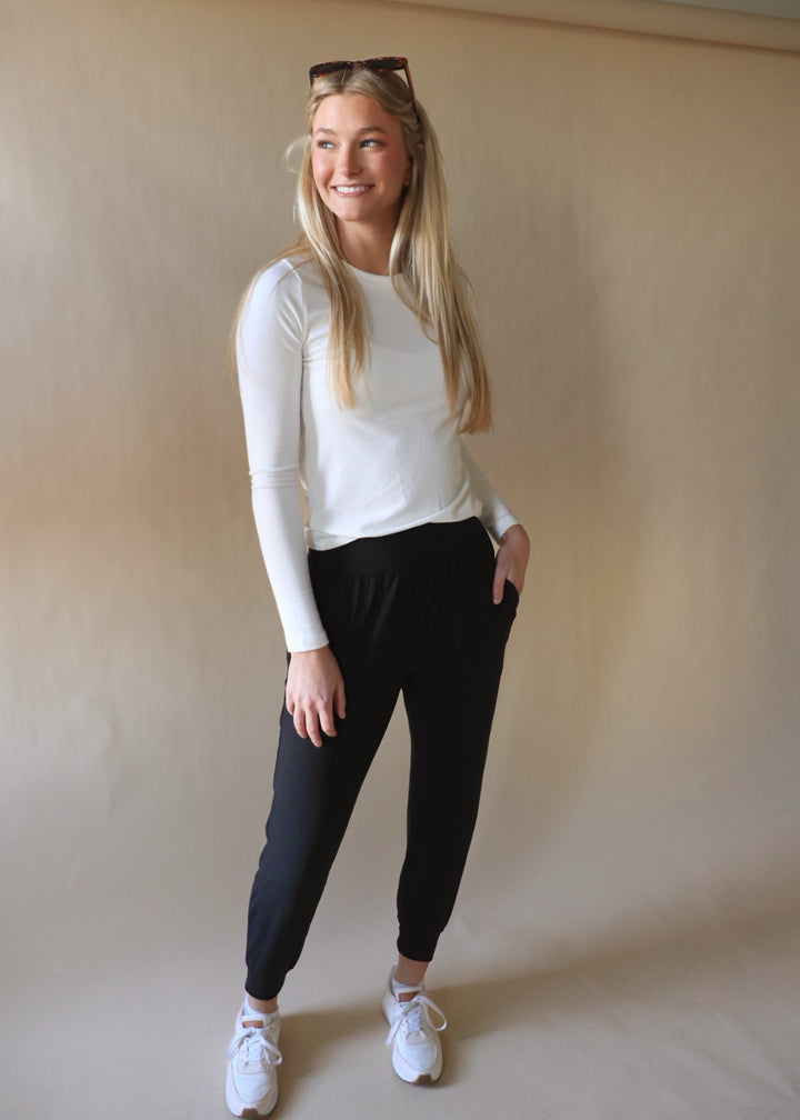 Butter Soft Joggers in Black