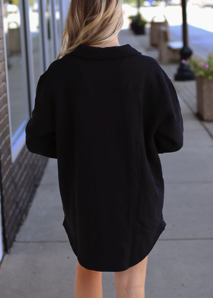 Malibu Evergreen Shacket in Black