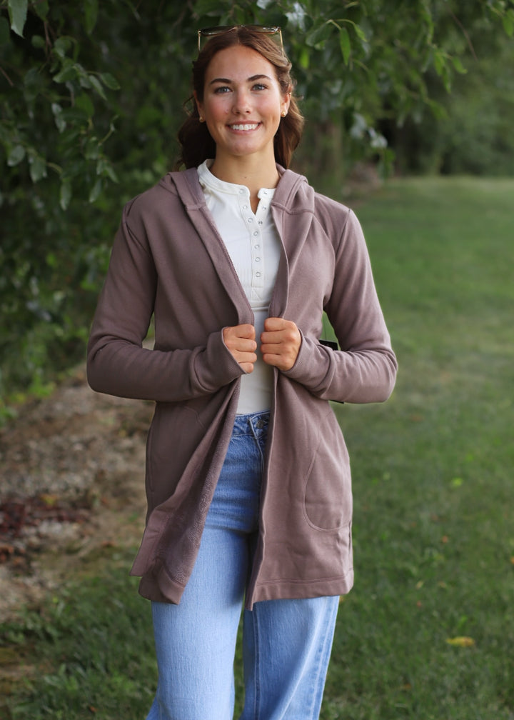 Iron Brown Butter Fleece Hoodie Cardigan