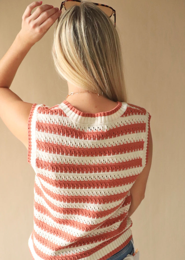 Poppy Chunky Knit Striped Tank Top