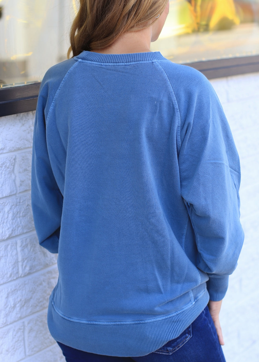 Pocket Perfect Pullover in Dusty Blue