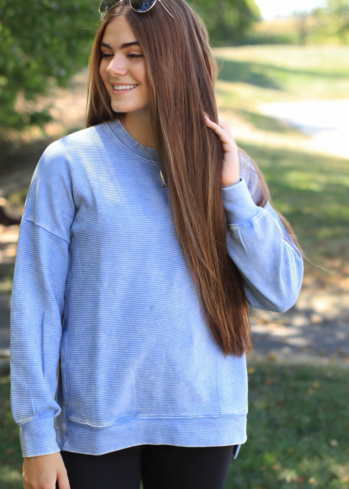 Periwinkle Rose Pullover
