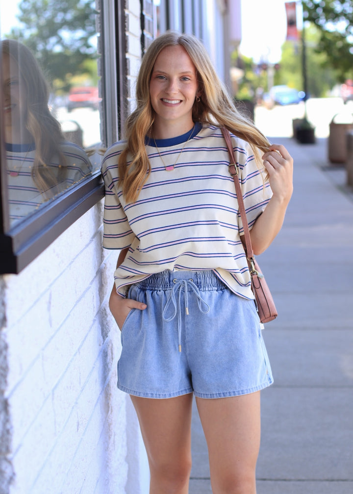 The Cape Cod Striped Boxy Tee