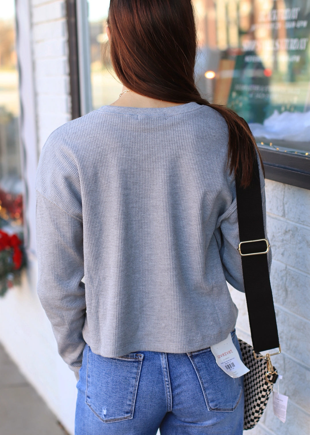 CLEARANCE FINAL SALE  Leia Waffle Top in HG