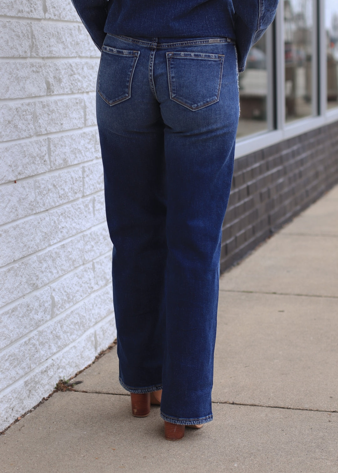 The Grindstone Mid Rise Wide Leg Jean