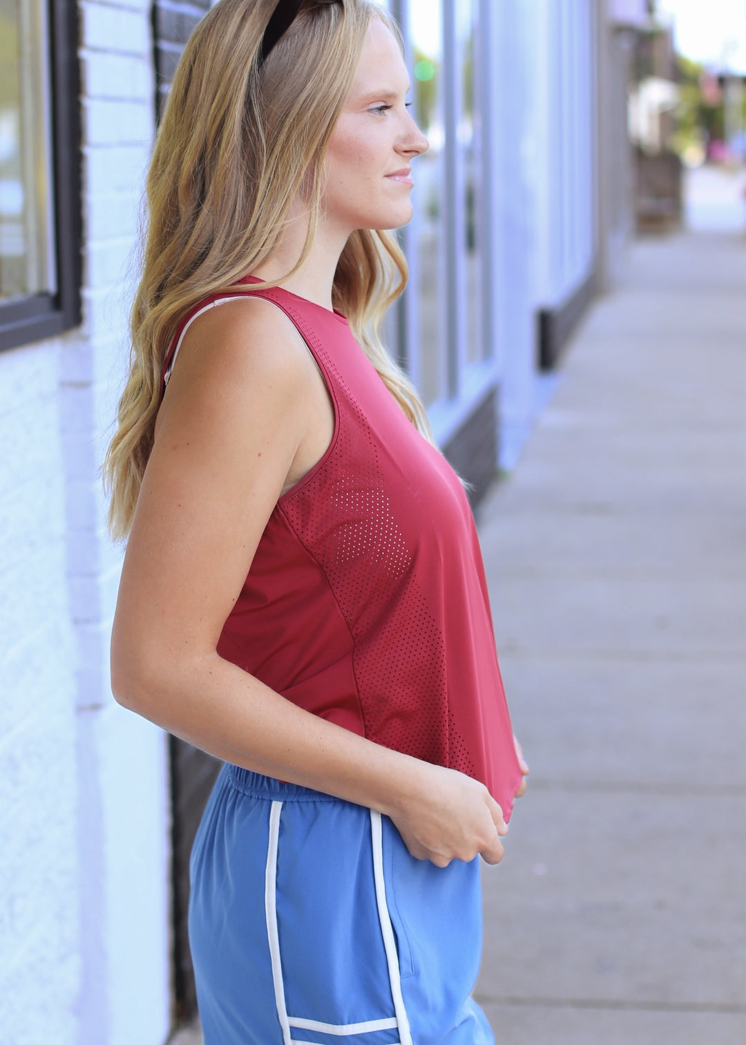 The Open Back Tank in Red