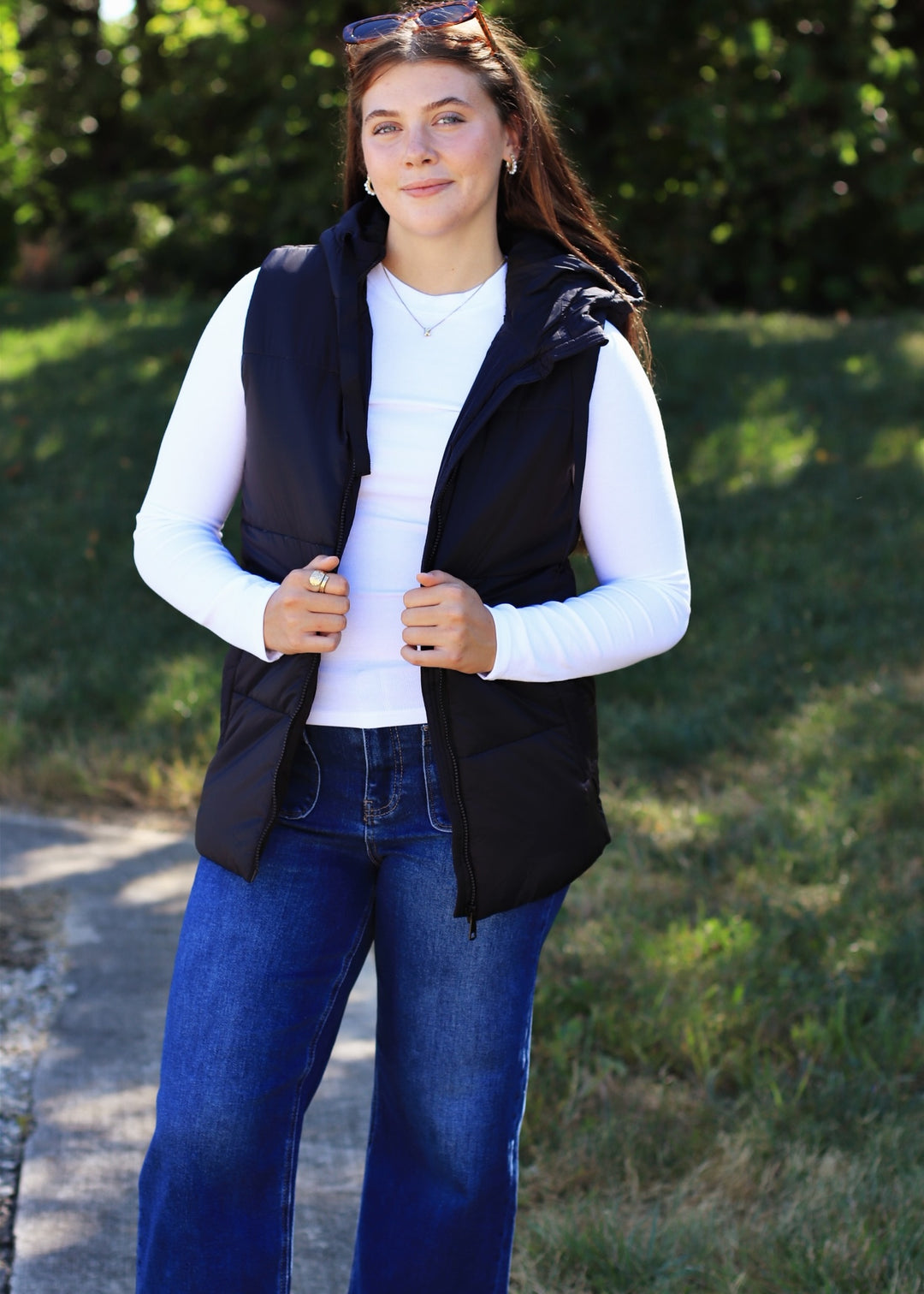 Northbound Longline Vest in Black