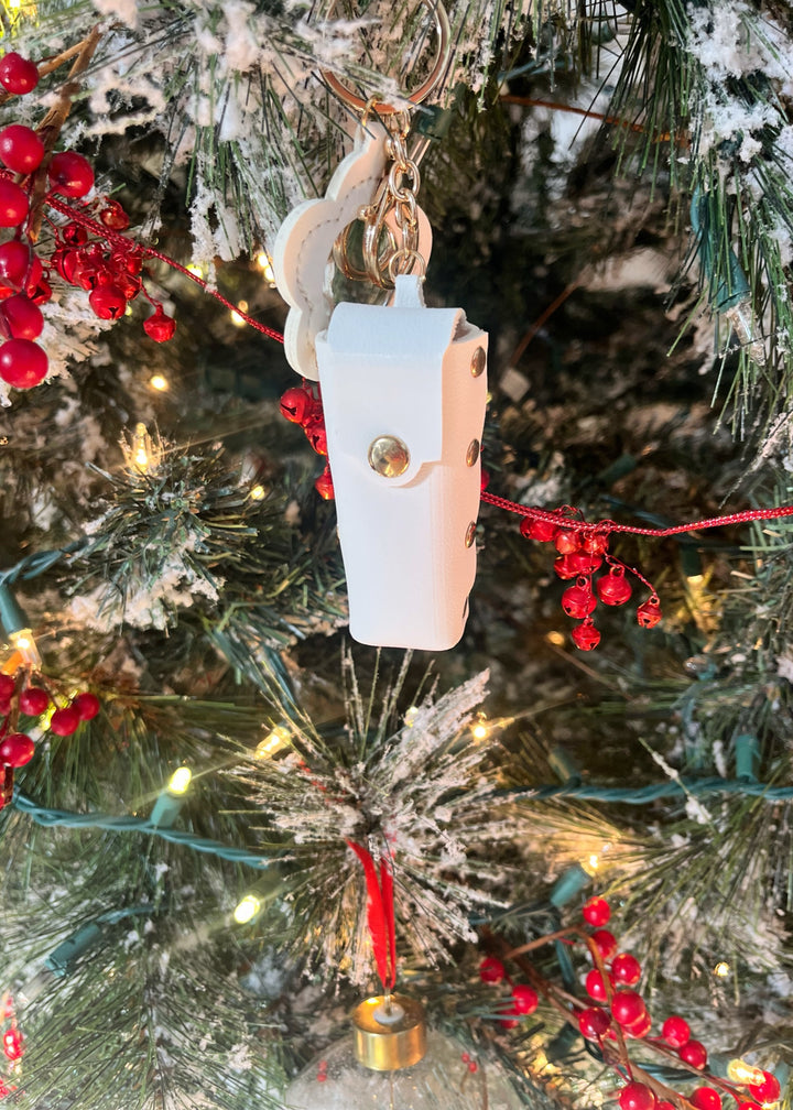 VEGAN LEATHER LIP BAG CHARM KEYCHAINS