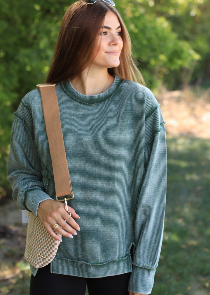 Midnight Moss Knit Pullover