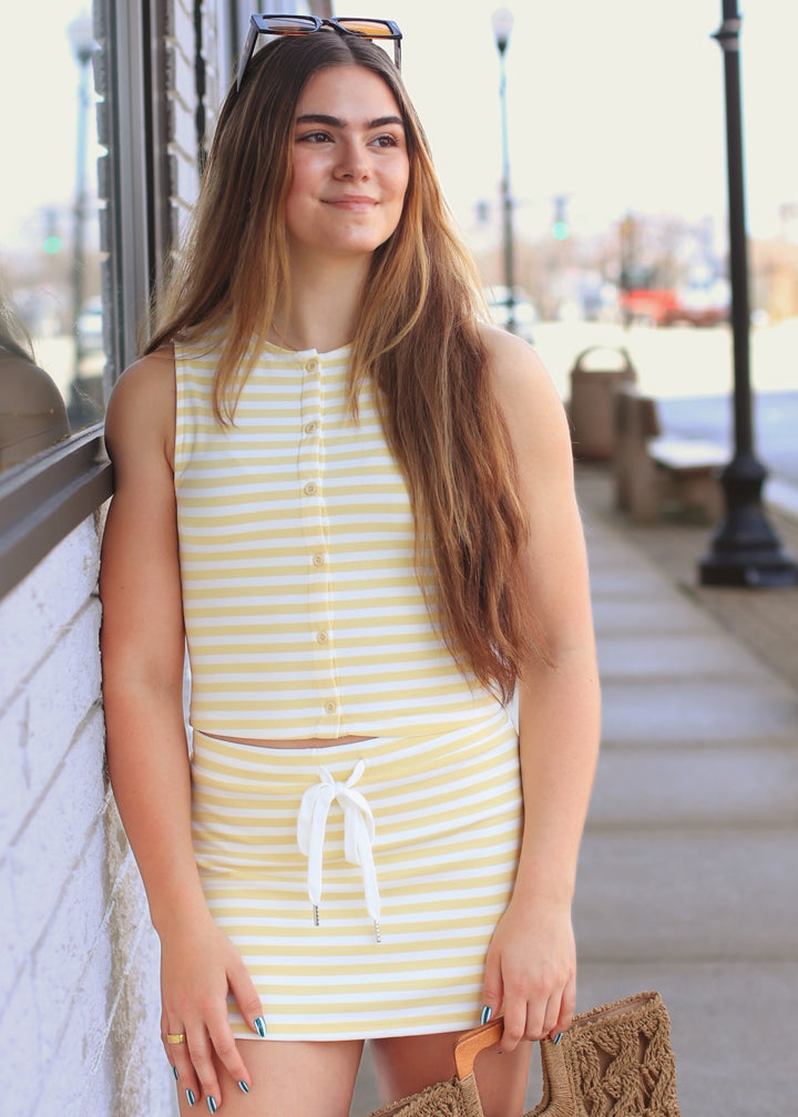The Buttercream Stripe Skort