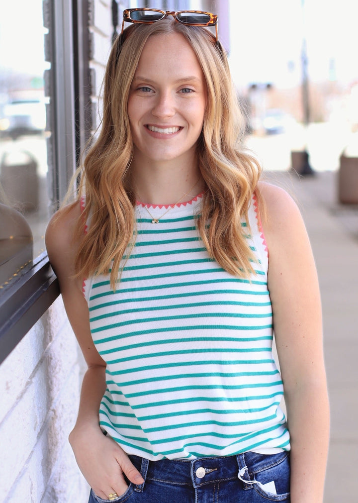 The Clover Stripe Sweater Tank