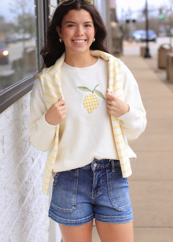 Plaid Lemon Sweater