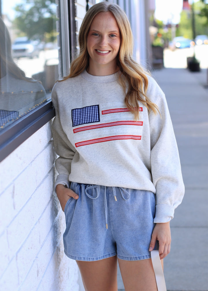 USA Applique Sweatshirt