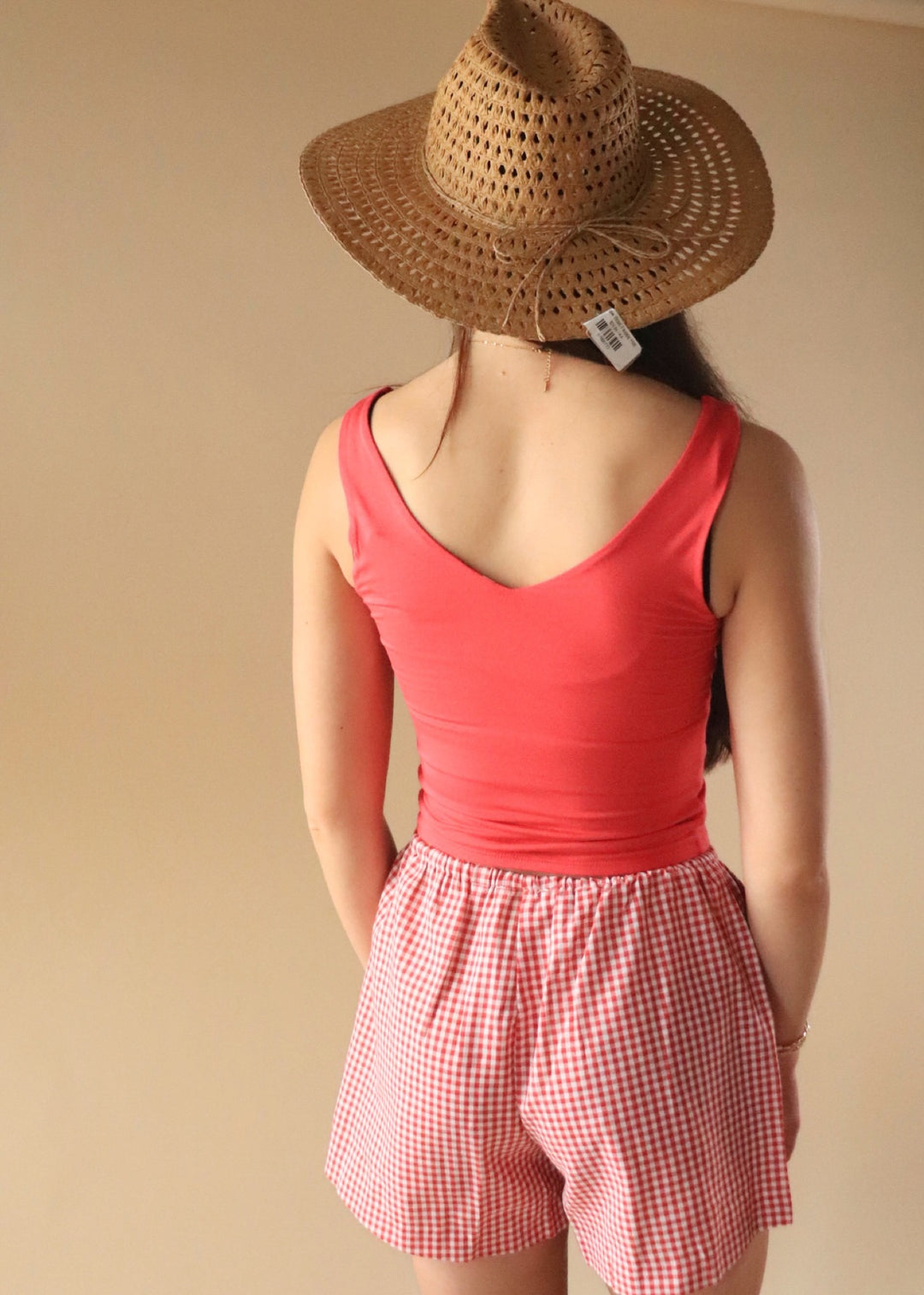 Basic V-Neck Tank in Poppy