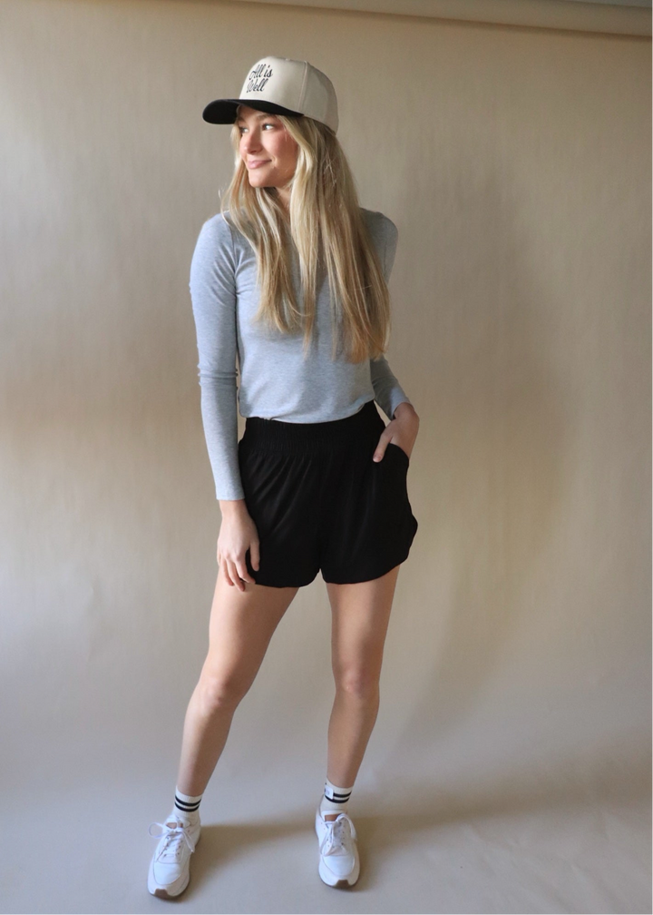 Butter Soft Shorts in Black