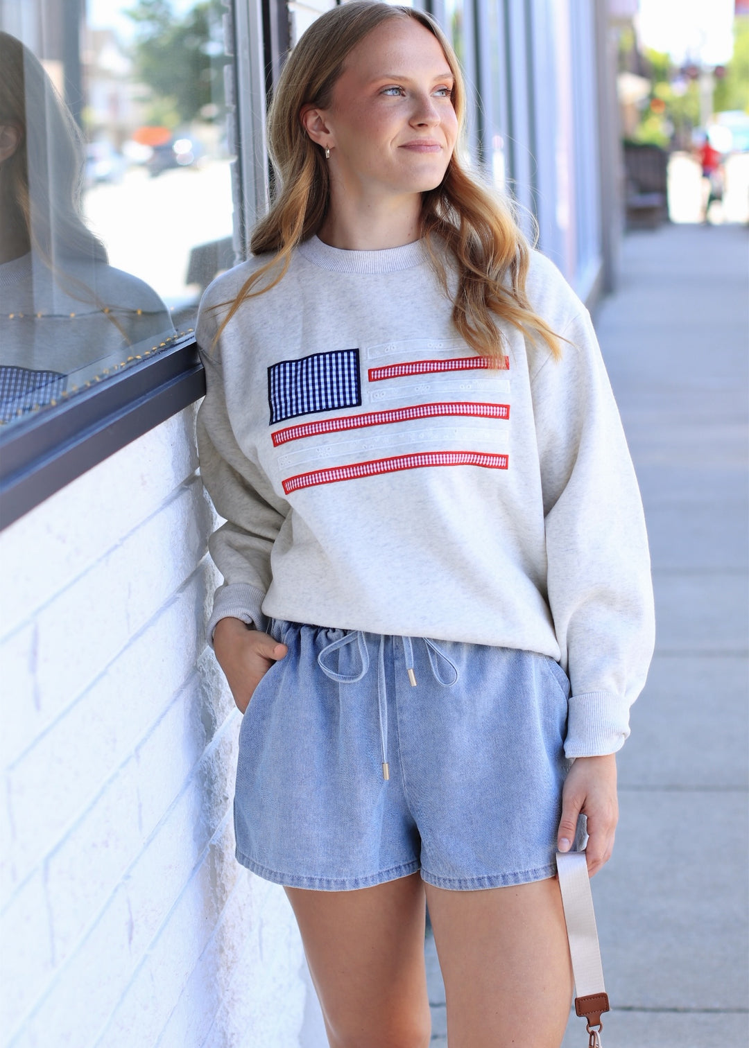 USA Applique Sweatshirt