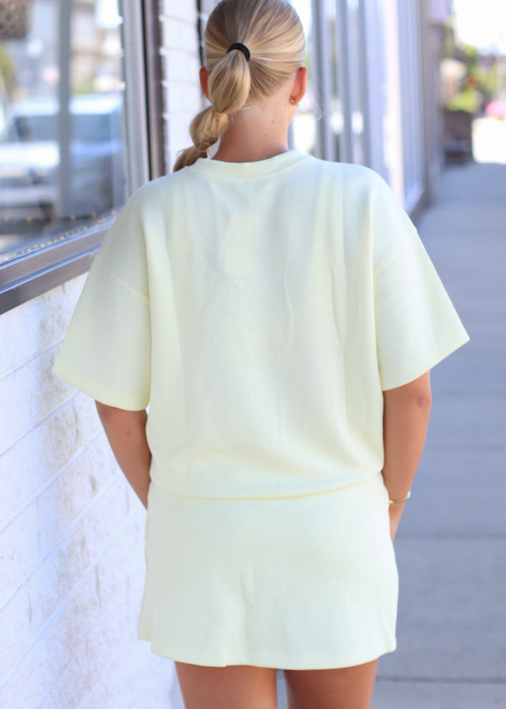 The Trailside Scuba Skort in Lemon