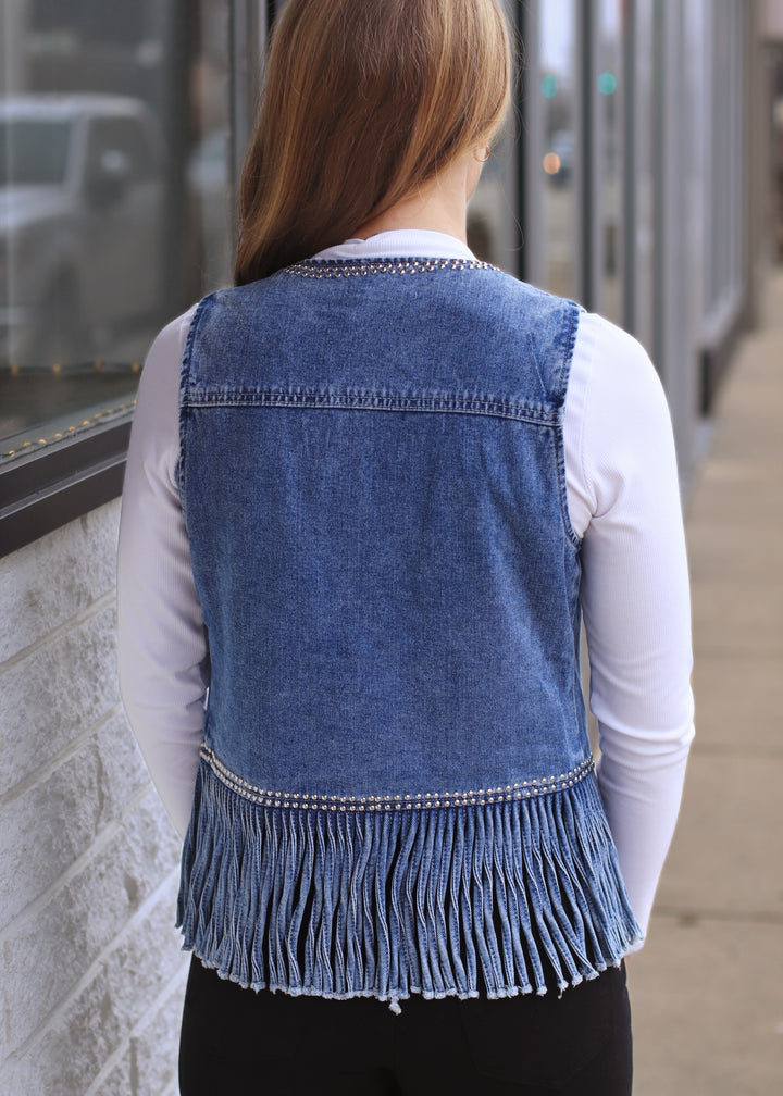 Desert Daze Fringe Denim Vest