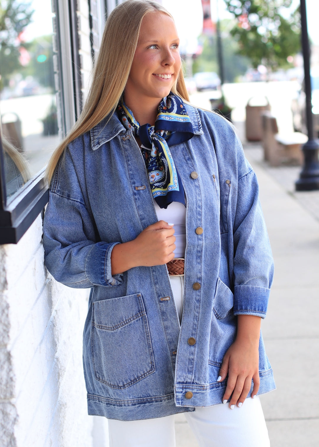Boxy-Cut Denim Jacket