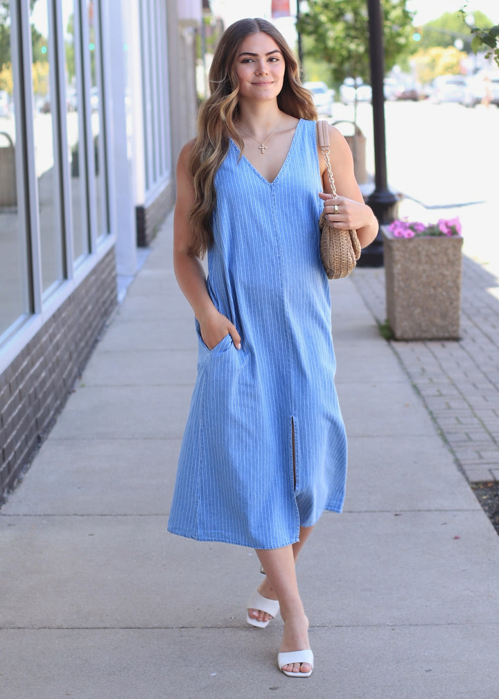 The Lakeside Stripe Midi