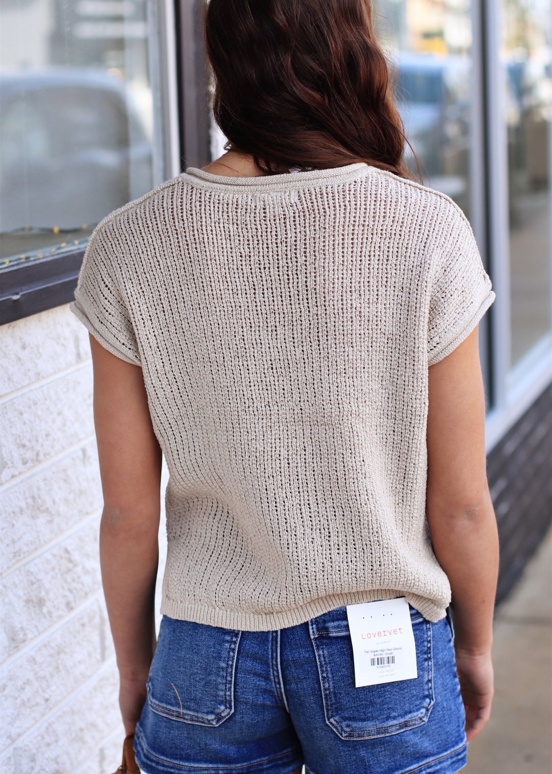 RESTOCK The Airy Knit Top in Natural