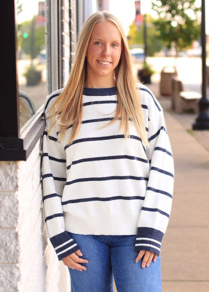 Audrey Oversized Striped Sweater