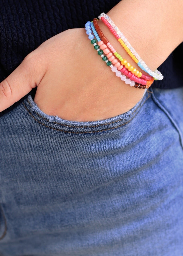 Boho Stack Stretch Bracelet in Multi