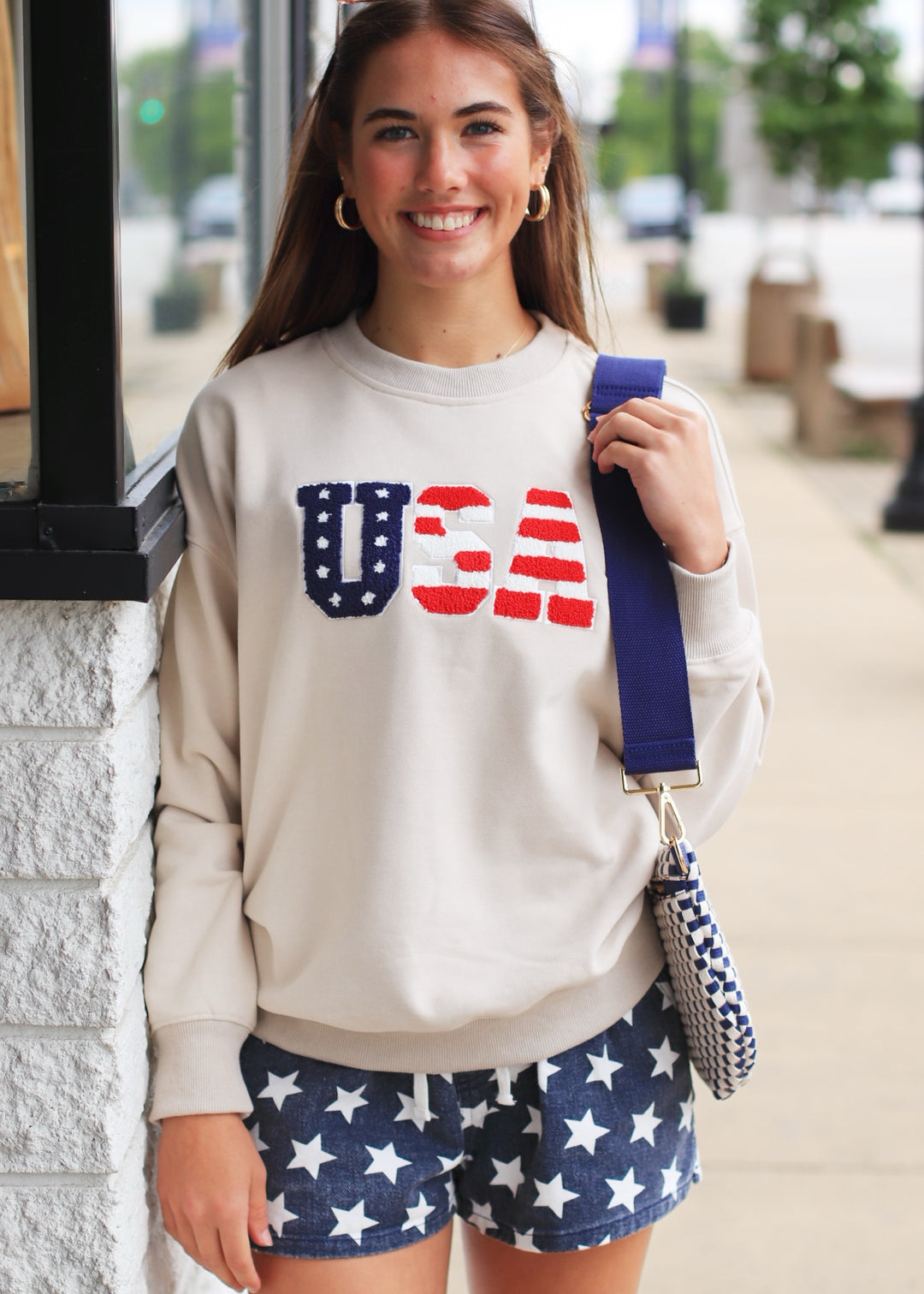 The All-American Crew Neck Sweatshirt in Taupe