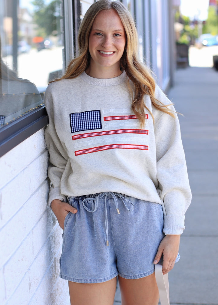 USA Applique Sweatshirt