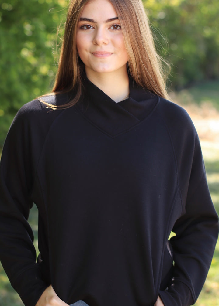 Hearthline Fleece Mock Neck Sweater