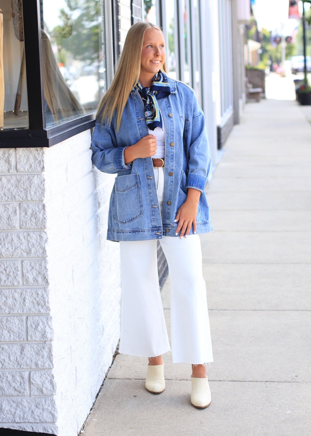 Boxy-Cut Denim Jacket