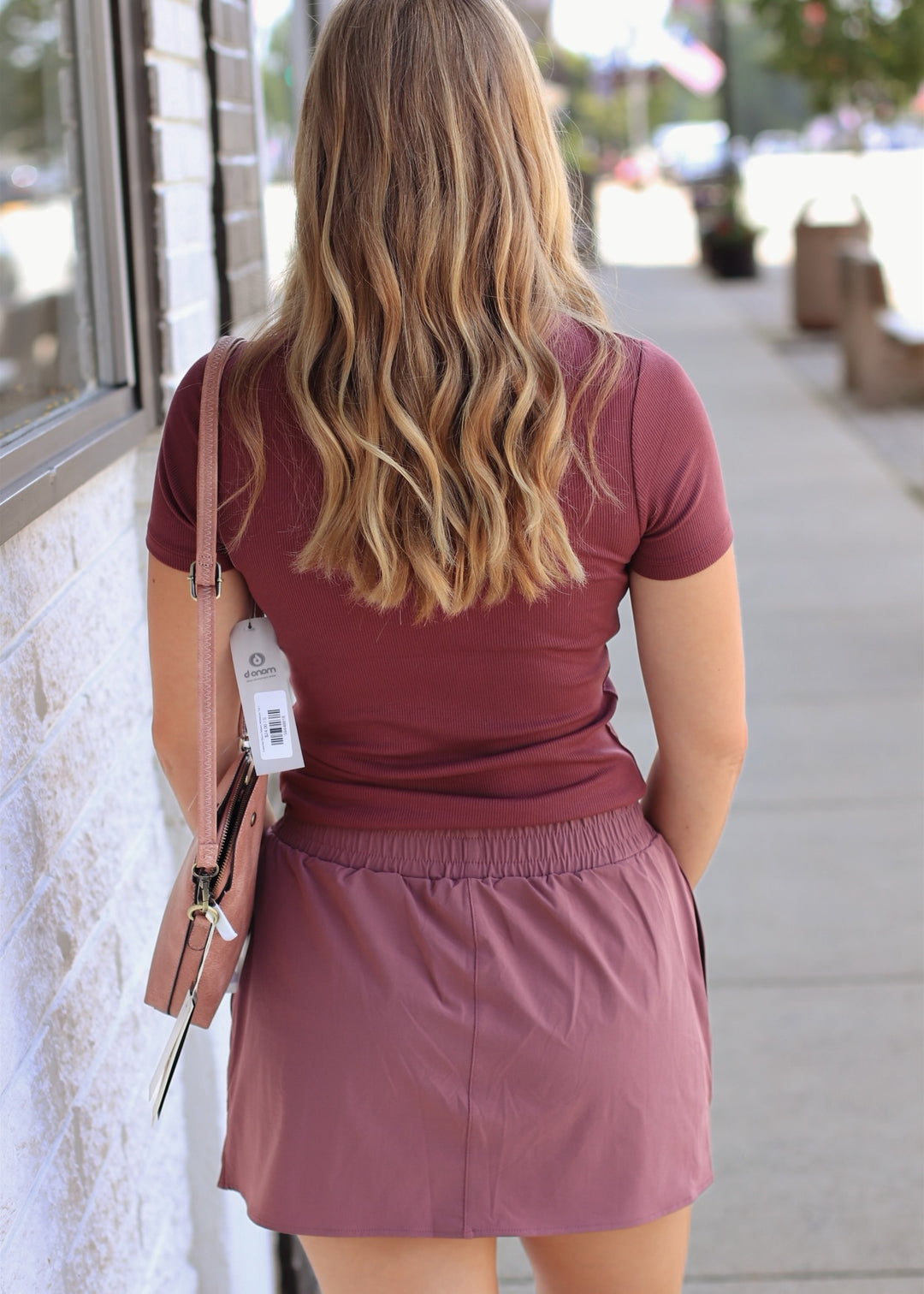Sculpt A-Line Active Skort in Rosewood