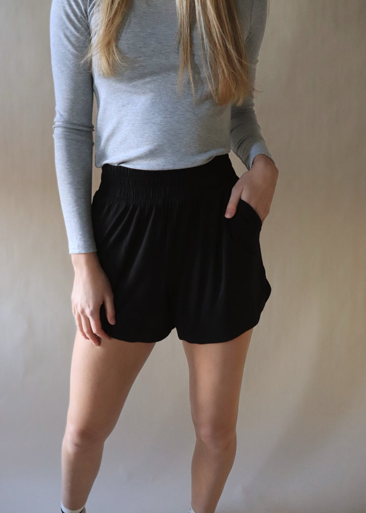 Butter Soft Shorts in Black