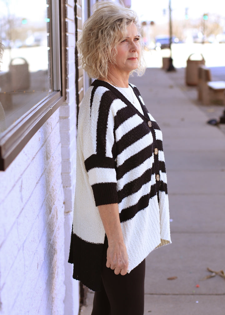 The Briar Popcorn Stripe Cardigan