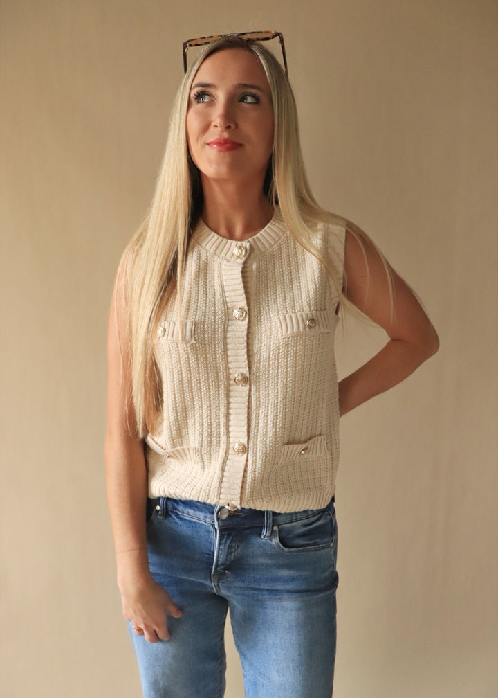 Natural  Gold Charm  Vest