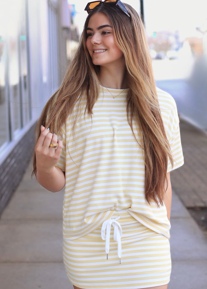 The Buttercream Stripe Skort