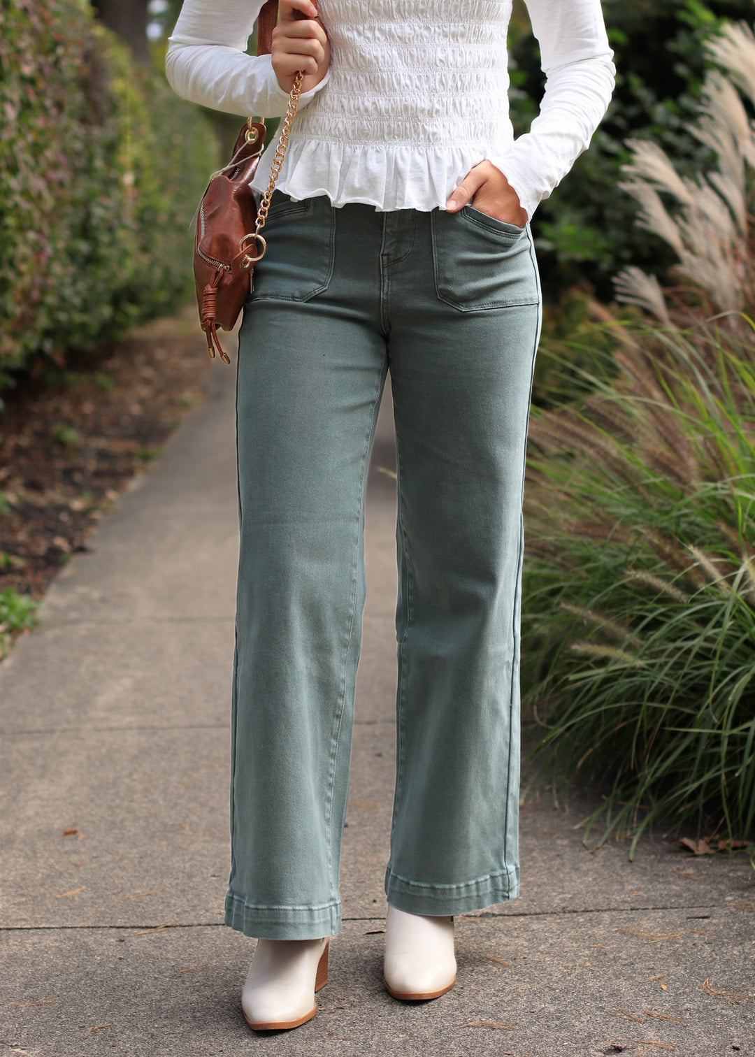 Cilantro High Ruse Wide Leg Denim