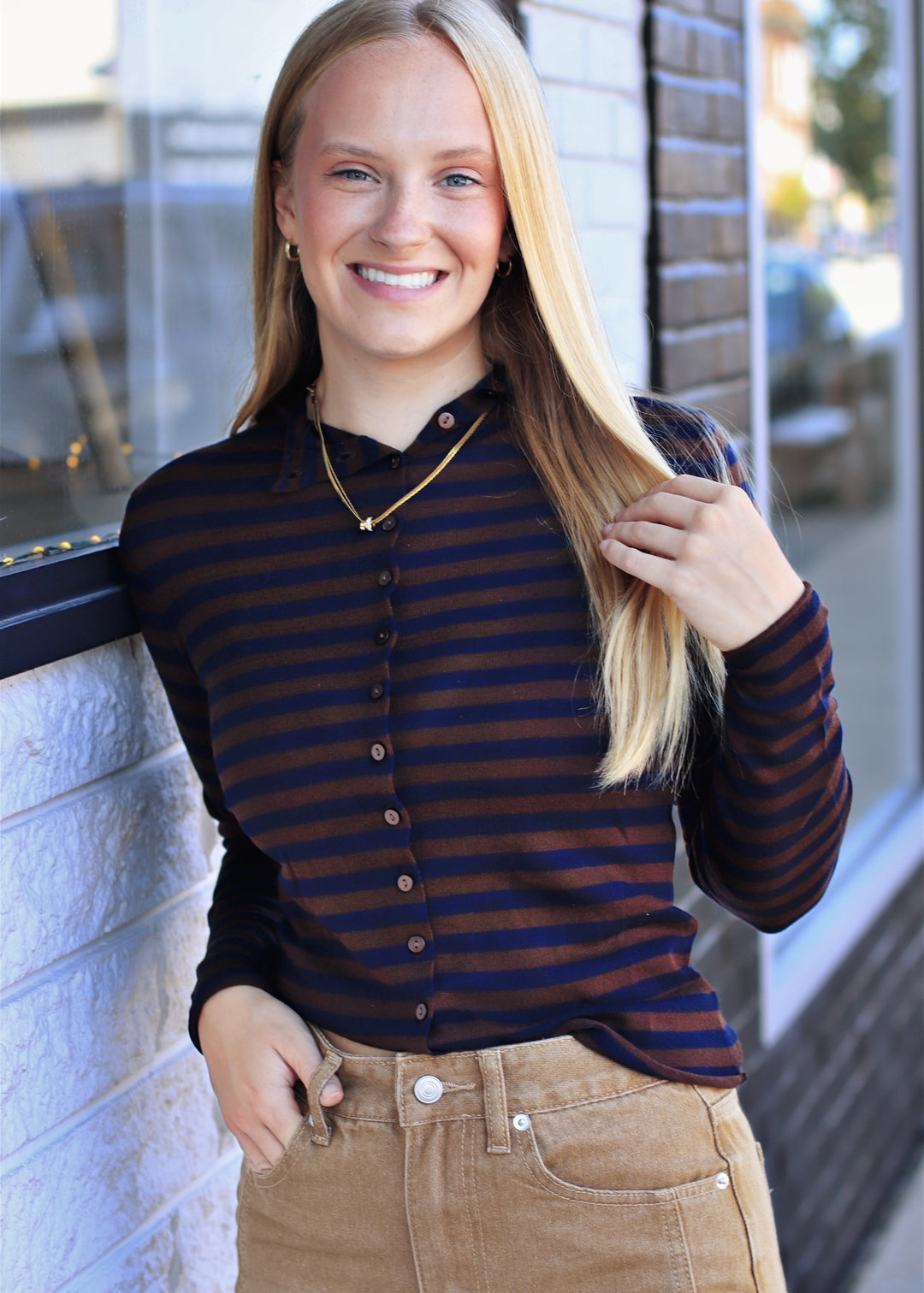 The Undone Stripe Cardigan