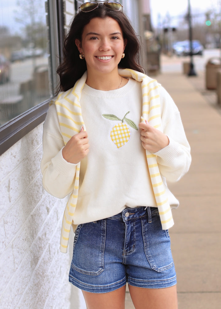 Plaid Lemon Sweater